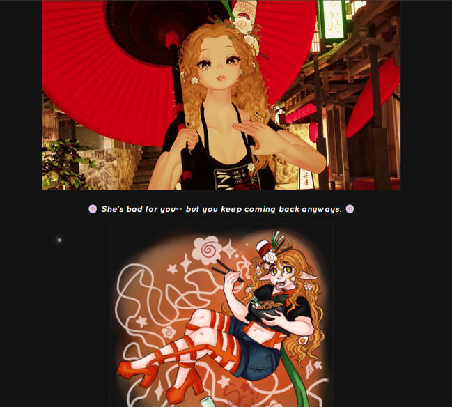 I made fanart of GMbox’s new avatar, Nori, and she asked if she could put the drawing on her website page of Nori. I agreed. I very much admire her and NovaPie’s work, so it was amazing to know it would be seen by other fans.